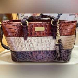 Brahmin Mini Asher Aztec Vineyard Crossbody Satchel
